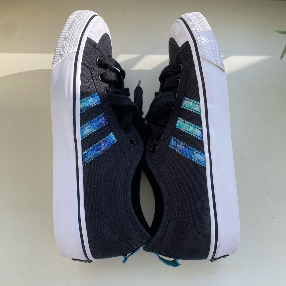 Adidas Nizza blue and black sneakers size 7 women’s trainers